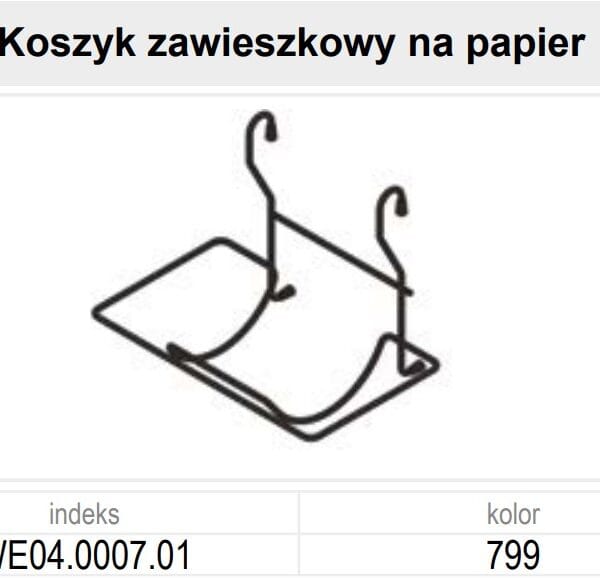.WE04.0007.01.799 FÜGGESZTETT PAPÍRTÖRLŐ TARTÓ