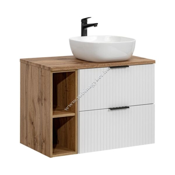 ADEL WHITE 80-as MOSDÓS SZEKRÉNY Fürdőszoba bútor+ Mosdóval + Pult lap