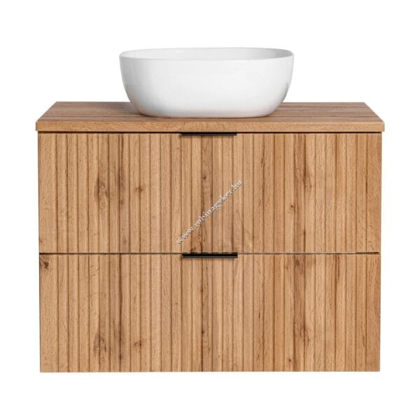 ADEL OAK 80-as Mosdós szekrény Fürdőszoba bútor. Mosdóval + Pult lap