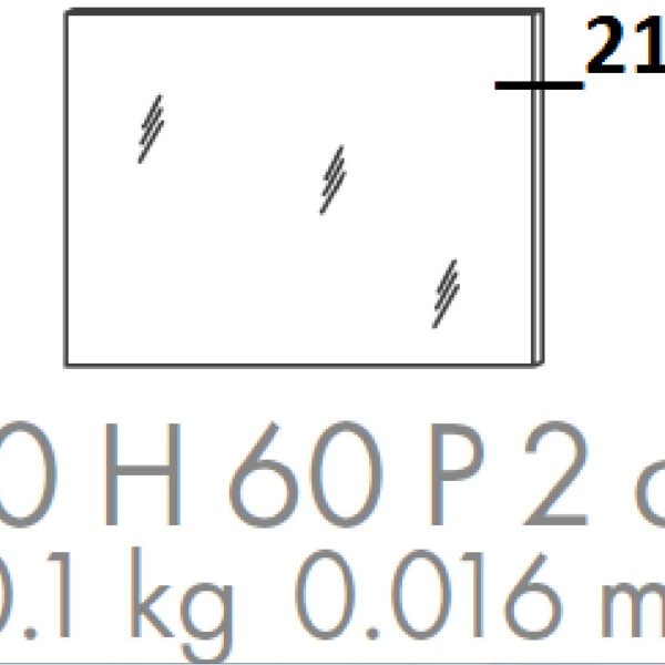 TÜKÖR 210/EL 80x60-as Tükör Fürdőszoba bútor