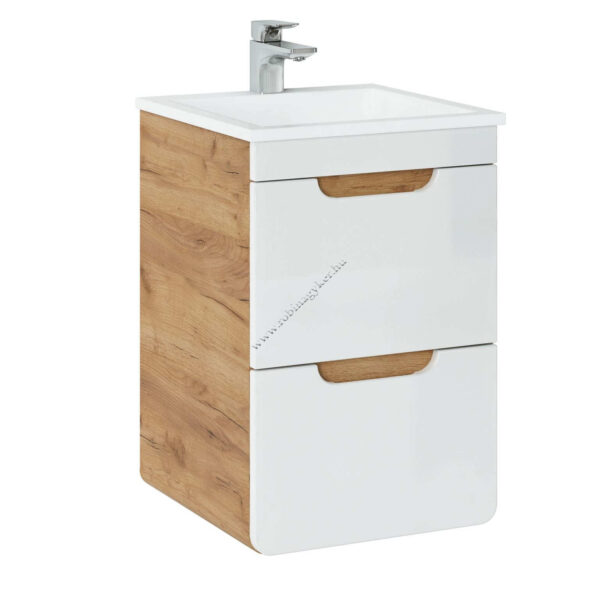 ARUBA Mosdós 40-es szekrény(823)+40-es Kerámia Mosdó (UM CFP 9048B) Fürdőszoba bútor -Bútor