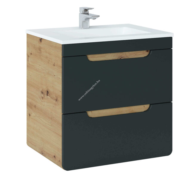 ARUBA Mosdós 60-as COSMOS szekrény(820)+60-as Kerámia Mosdó (CFP 60D) Fürdőszoba bútor -Bútor