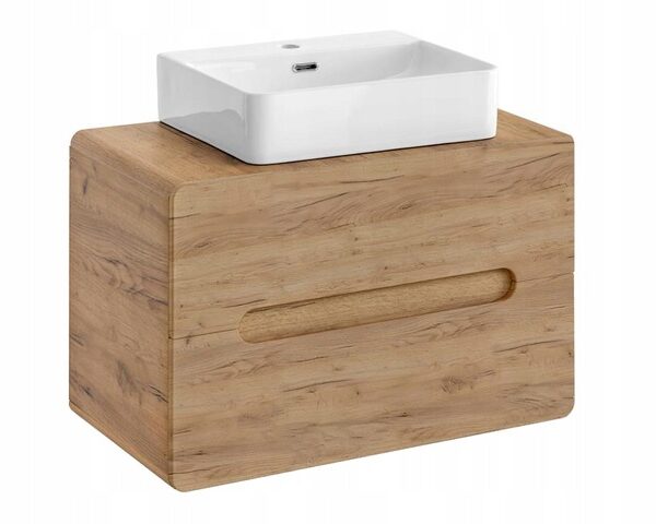 ARUBA CRAFT 80-as Mosdós szekrény(829)+UM-6275 WHITE mosdó Mosdó Fürdőszoba bútor -Bútor