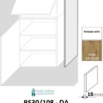 BS-DA 30/108 DOUBLE SYSTEM VASTAGÍTÁS-KONYHABÚTOR