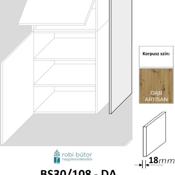BS-DA 30/108 DOUBLE SYSTEM VASTAGÍTÁS-KONYHABÚTOR
