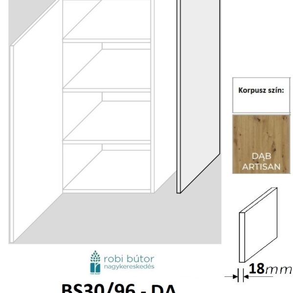 BS-DA 30/96 DOUBLE SYSTEM VASTAGÍTÁS-KONYHABÚTOR