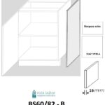 BS-B 60/82 DOUBLE SYSTEM VASTAGÍTÁS-KONYHABÚTOR