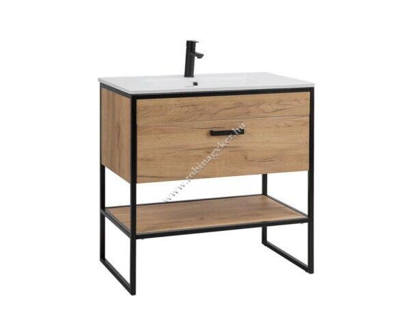 BROOKLIN 80-as Mosdós szekrény (821)+CFP-80D Mosdó Fürdőszoba bútor