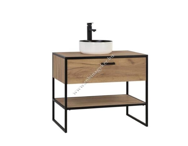 BROOKLIN 90-es Mosdós szekrény (827)+UM 6259 SIMPLE 8DP Mosdó Fürdőszoba bútor