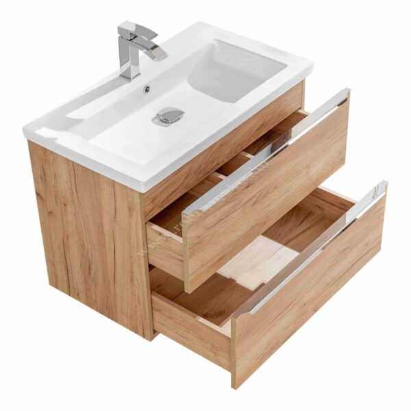 CAPRI OAK 80-as Mosdós szekrény(821)*mosdóval(UM8070-80)-Bútor