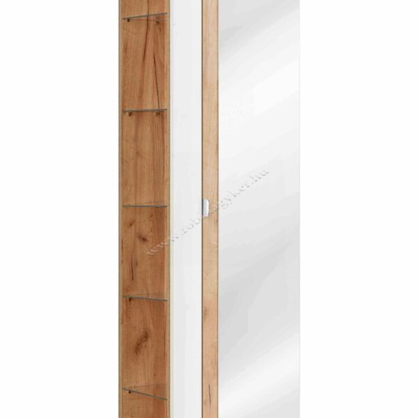 CAPRI WHITE Tükrös Álló magas szekrény(803)-Bútor