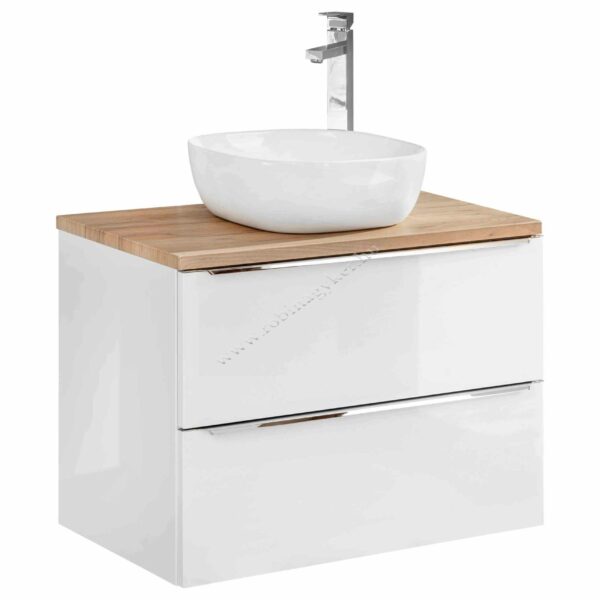 CAPRI WHITE 80-as Mosdós szekrény(821+TOP)*mosdóval (UM 6254)-Bútor