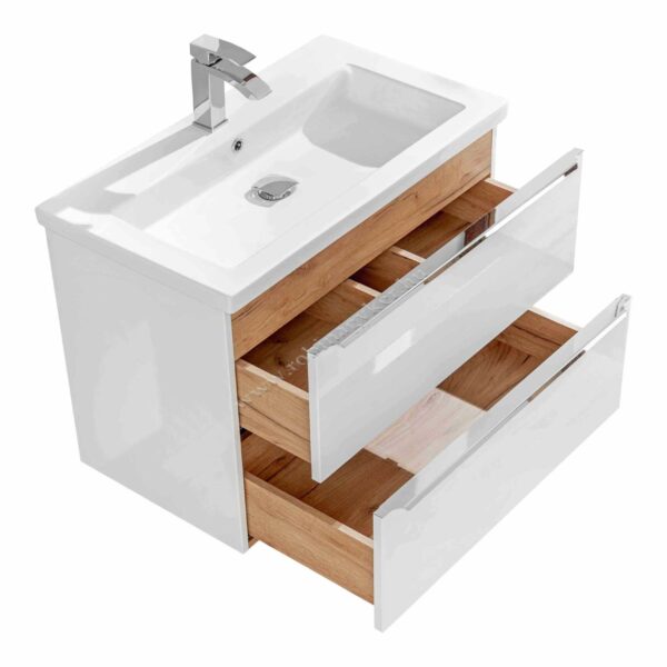 CAPRI WHITE 80-as Mosdós szekrény(821)*mosdóval(UM8070-80)-Bútor