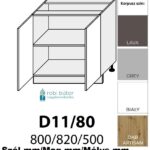 "NAPOLI MAGASFÉNYŰ 2 AJTÓS szekrény 80 cm (D11 80)_konyhabútor