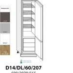 NAPOLI MATT 2-ajtós hűtőbeépítő szekrény 60 cm JOBBOS (D14DL 60_P)_konyhabútor