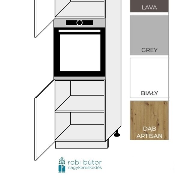 BONN ULTRA MATT 2-ajtós SÜTŐ BEÉP. SZEKR.60CM (D14RU2D)_KONYHABÚTOR