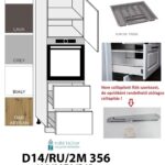 FLORENCE MAGASFÉNYŰ 1-AJTÓS 2 FIÓKOS SÜTŐ BEÉP. SZEKR.60CM_JOBBOS(D14RU2M356P)_KONYHABÚTOR