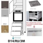 BRERRA MATT 1-AJTÓS 3 FIÓKOS SÜTŐ BEÉP. SZEKR.60CM (D14RU3M)_KONYHABÚTOR
