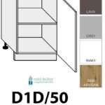FIUGGI MATT 1-ajtós szekrény 50 cm_JOBBOS(D1D 50 P)_konyhabútor