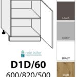 TREVISO CASELLA MATT 1-ajtós szekrény 60 cm_JOBBOS(D1D 60 P) elemes konyhabútor
