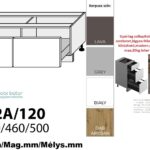 FIUGGI MATT 2 FIÓKOS szekrény 120 cm  (D2A 120)_konyhabútor