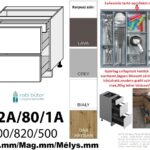 CELLE MATT 2 FIÓKOS szekrény 80 cm  (D2A 80/1A) elemes konyhabútor