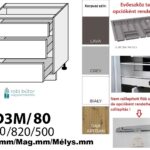 BRERRA MATT 3 FIÓKOS szekrény 80 cm (D3M 80)_konyhabútor
