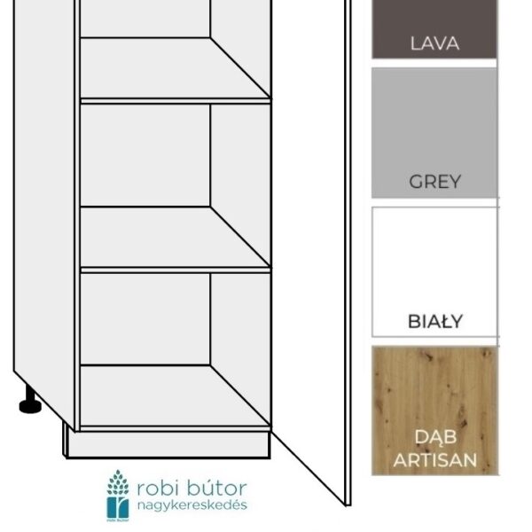 FLORENCE MATT (D5D 60 154_P) 1-ajt. szekr. 60 cm_JOBBOS_konyhabútor