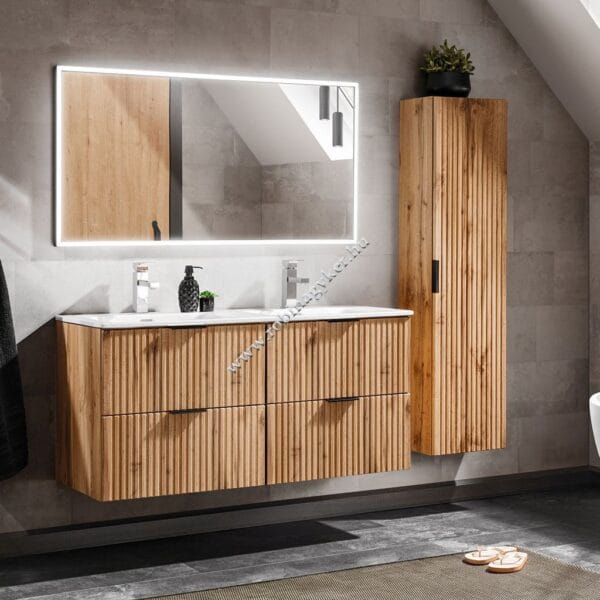 .ADEL OAK 120-as Fürdőszoba bútor komplett. Mosdóval