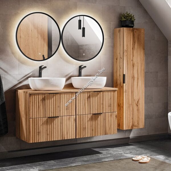 .ADEL OAK 120-as Fürdőszoba bútor kpl. mosdóval