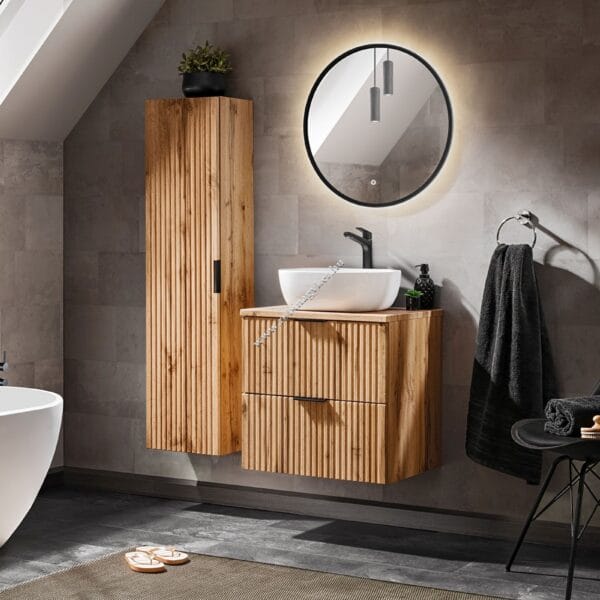 .ADEL OAK 60-as Fürdőszoba bútor komplett. Mosdóval