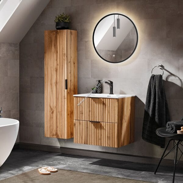 .ADEL OAK 60-as Fürdőszoba bútor komplett. Mosdóval