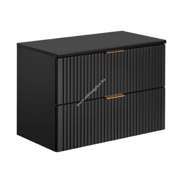 ADEL BLACK 80-as Mosdós szekrény Fürdőszoba bútor+ Pult lap. Mosdó nélkül