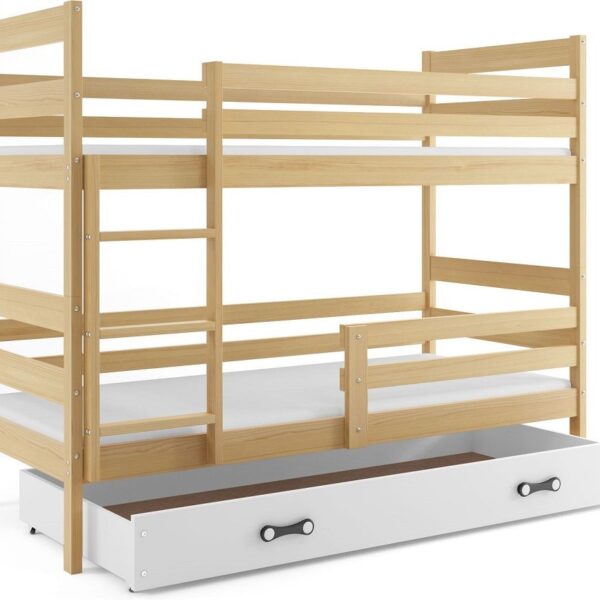 ERIKA BUNK 200X90 FENYŐ EMELETES ÁGY MATRACCAL,ÁGYNEMŰTARTÓVAL