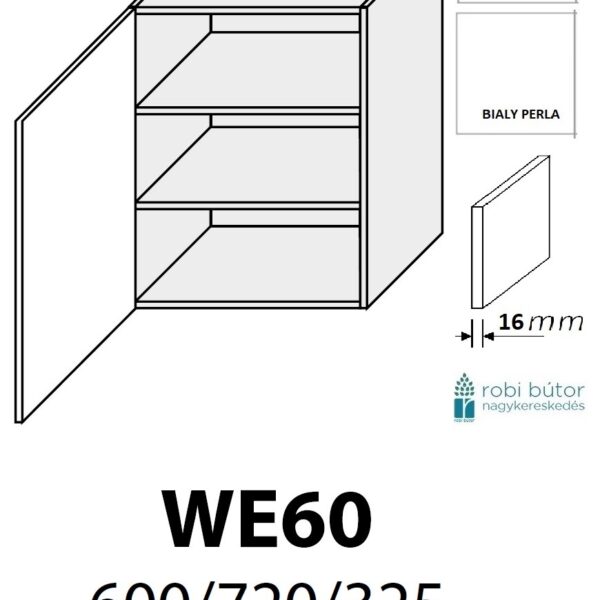 ESSEN TREND 1-ajtós FELSŐ szekrény 60 cm  (WE/60)_konyhabútor