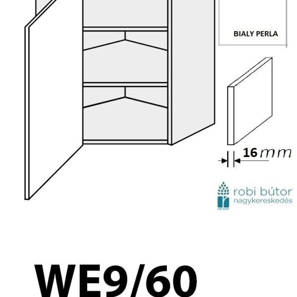 ESSEN TREND 1-ajtós SAROK FELSŐ szekr.60 cm (WE9/60)_konyhabútor