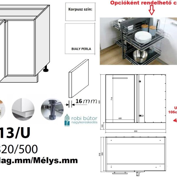 ESSEN TREND (DE13/U) VAK SAROK 1 AJTÓS SAROK szekrény_Konyhabútor