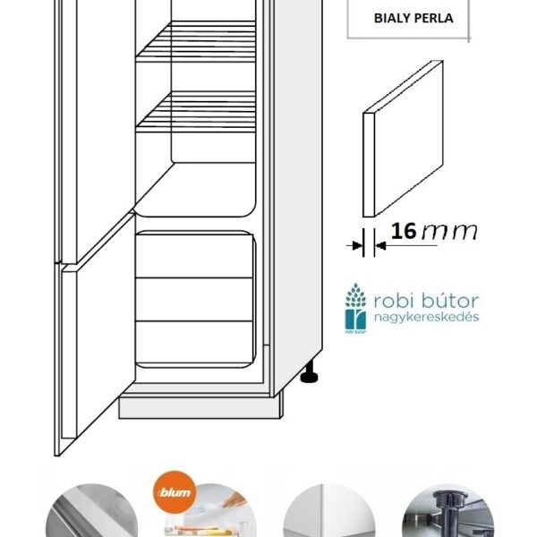 ESSEN TREND 2-ajtós hűtőbeépítő szekrény 60 cm  (DEPL/60)_konyhabútor