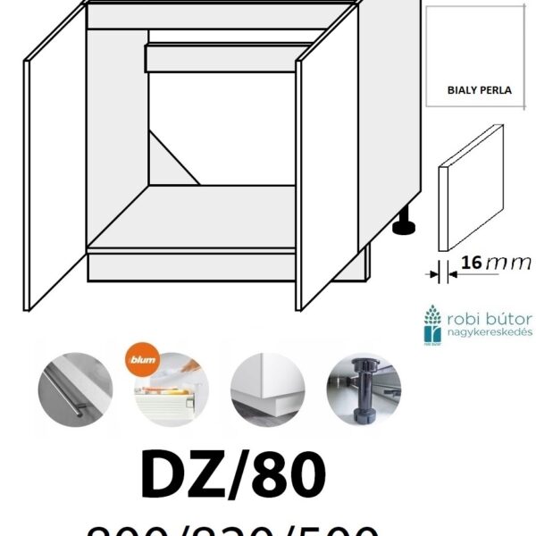 ESSEN TREND 2 AJTÓS MOSOGATÓS szekrény 80 cm (DZ/80)_konyhabútor
