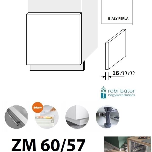 ESSEN TREND MOSOGATÓGÉP ELŐLAP 60 cm  (ZM 60/57)_konyhabútor