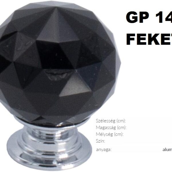 GP14 FEKETE FOGANTYÚ-Konyhabútor