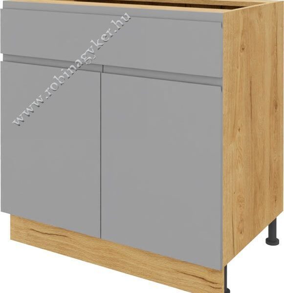 KAMPARA KKA80DSF-SZ/L/DSC FIÓKOS, 2 AJTÓS 80 cm-es alsó KONYHABÚTOR ELEM -konyhabútor