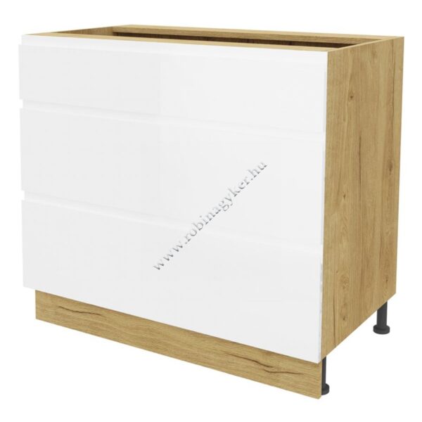 KAMPARA KKA90DS-BI/L/DSC FIÓKOS 90 cm-es alsó KONYHABÚTOR ELEM -konyhabútor