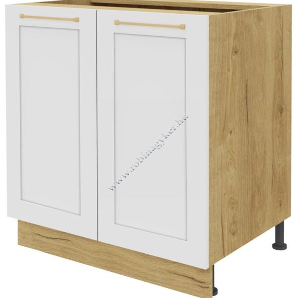 LAURENCJA KLA80D-BI/L/DSC 80-cm-es 2 AJTÓS alsó KONYHABÚTOR ELEM -konyhabútor