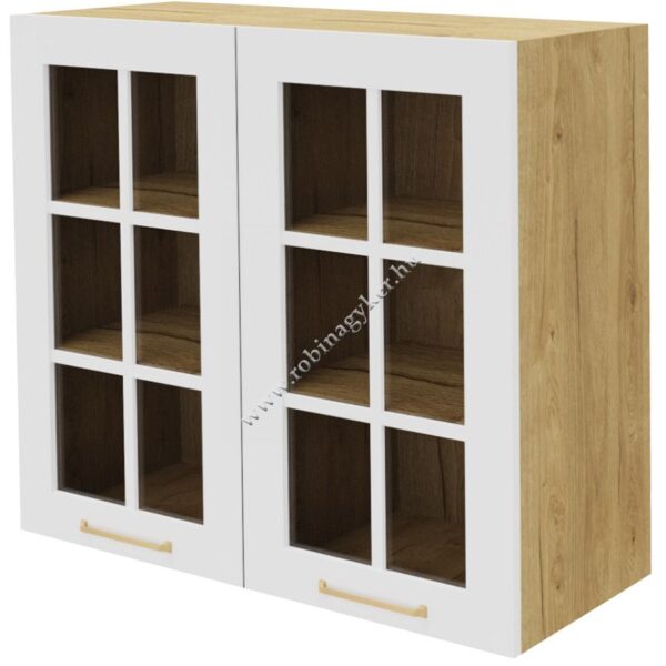 LAURENCJA KLA80GW-BI/L/DSC 2 AJTÓS, 80-cm-es felső KONYHABÚTOR ELEM -konyhabútor