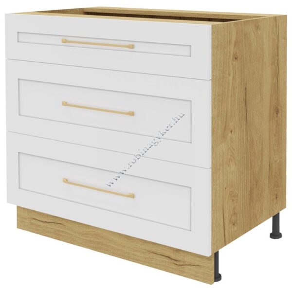 LAURENCJA KLA90DS-BI/L/DSC FIÓKOS 90 cm-es alsó KONYHABÚTOR ELEM -konyhabútor