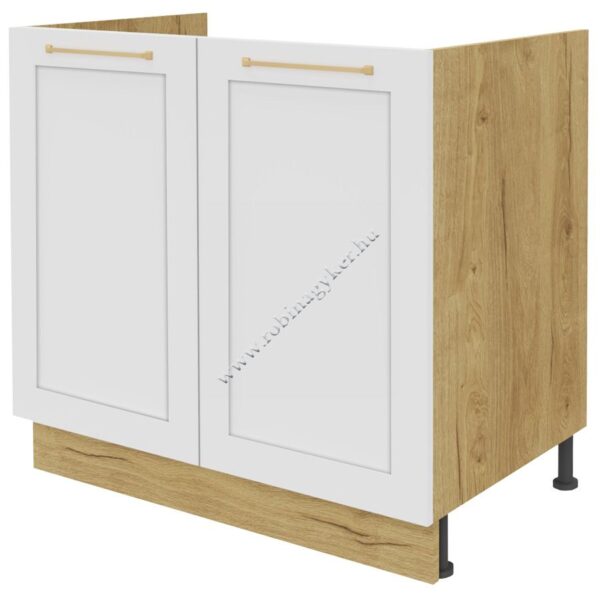 LAURENCJA KLA90DZ-BI/L/DSC 2 AJTÓS, 90 cm-es MOSOGATÓ BEÉPÍTŐ KONYHABÚTOR ELEM -konyhabútor