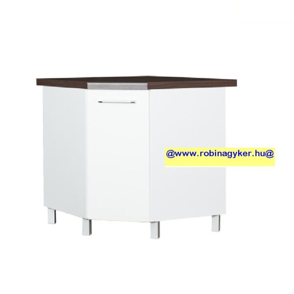 LOARA  FEHÉR MAGASFÉNYŰ KLNDK+Forgó kosár-BI _KONYHABÚTOR