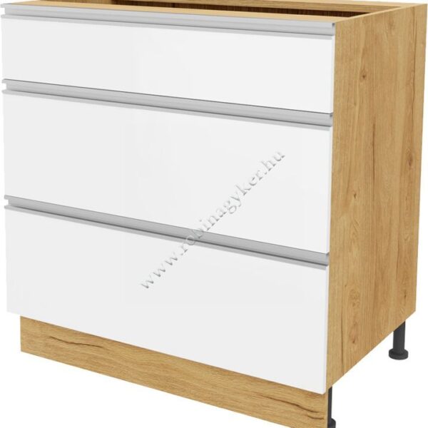 MONIA KMO80DS_BI_DSC FIÓKOS 80-cm-es alsó KONYHABÚTOR ELEM -konyhabútor