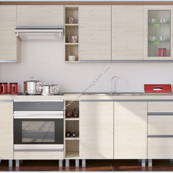 MONIA 230cm-es KONYHABÚTOR ÖSSZEÁLLÍTÁS DAB SOMA VILÁGOS -konyhabútor